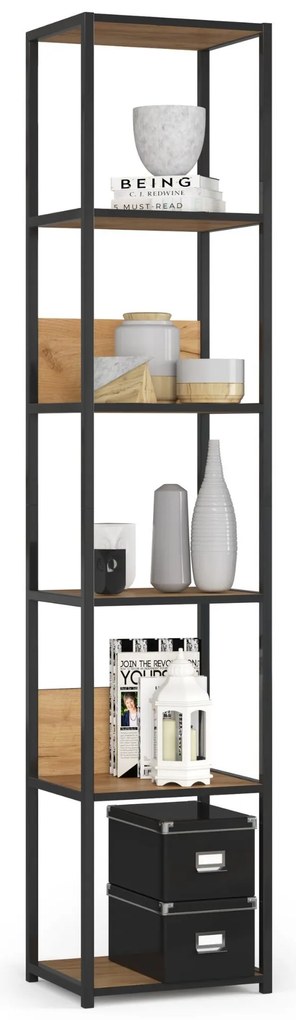 Raft Loriana (negru + stejar craft). 1070984