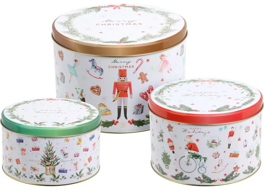 Set doze te tablă Christmas motives, 3 buc.
