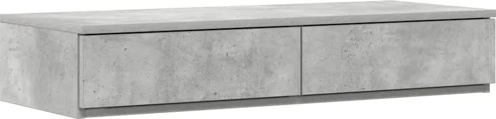 vidaXL Sertare pentru pat cu sertar Gri din beton 100 x 36,5 x 16,5 cm