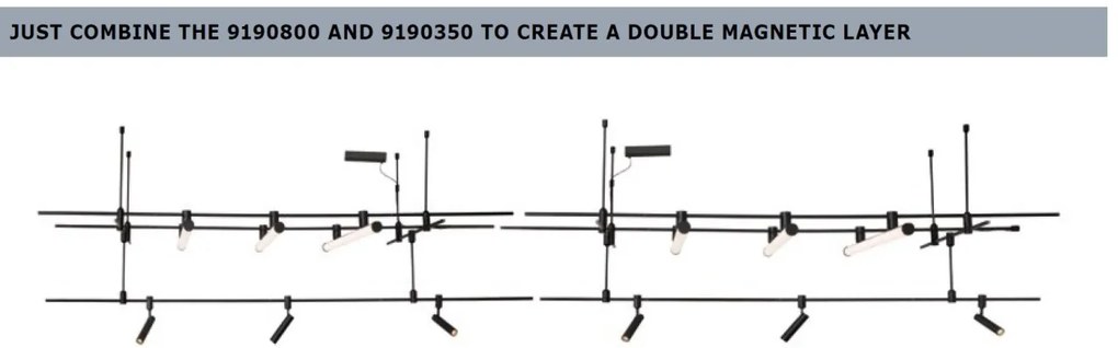 Accesoriu, Corp de iluminat pentru sistemul magnetic CRIMSON, NOX 15W L-45cm NVL-9190615