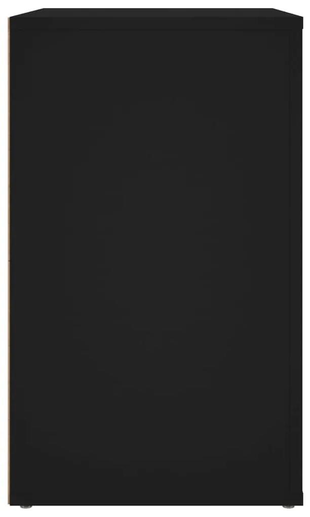 Noptiera, negru, 50x36x60 cm, lemn prelucrat 1, Negru