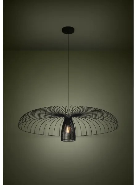 Lustră pe cablu Eglo 390217 CHAMPERICO 1xE27/60W/230V 98,5 cm negru