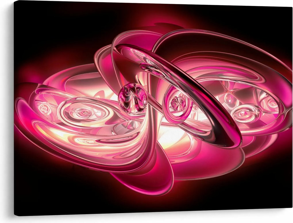 Tabloul cu fractali roz (70x50 cm)