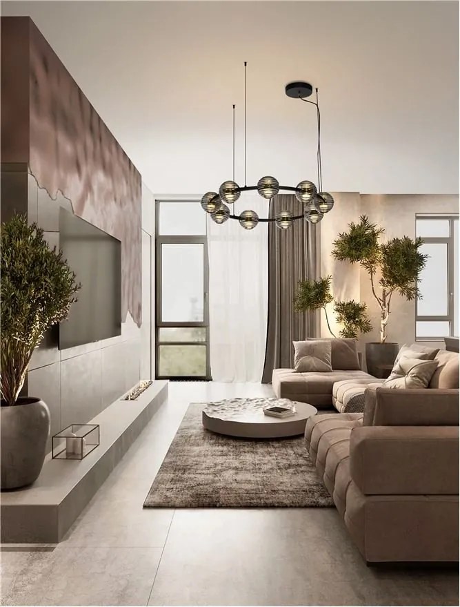 Lustra LED design modern AFTHONIA