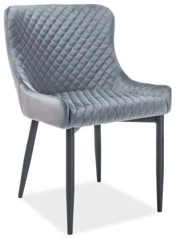 Scaun de sufragerie Casandra (Gri + Negru). Promo -6%. 1050050