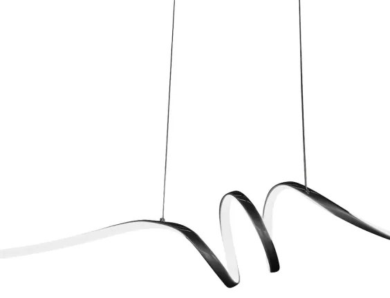 Lustră LED pe cablu LOOP LED/28W/230V negru