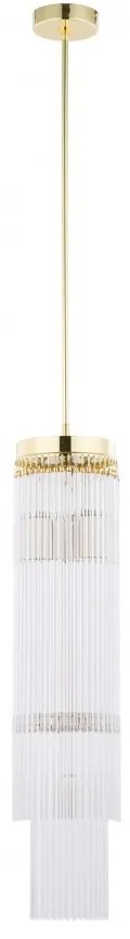 Lustra design LUX diametru 15cm din alama decorata cu sticla Filago