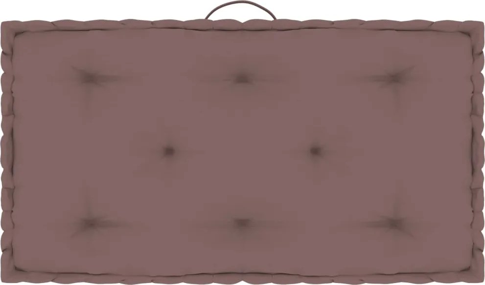 vidaXL Pernă de podea din paleți, gri taupe, 73 x 40 x 7 cm, bumbac