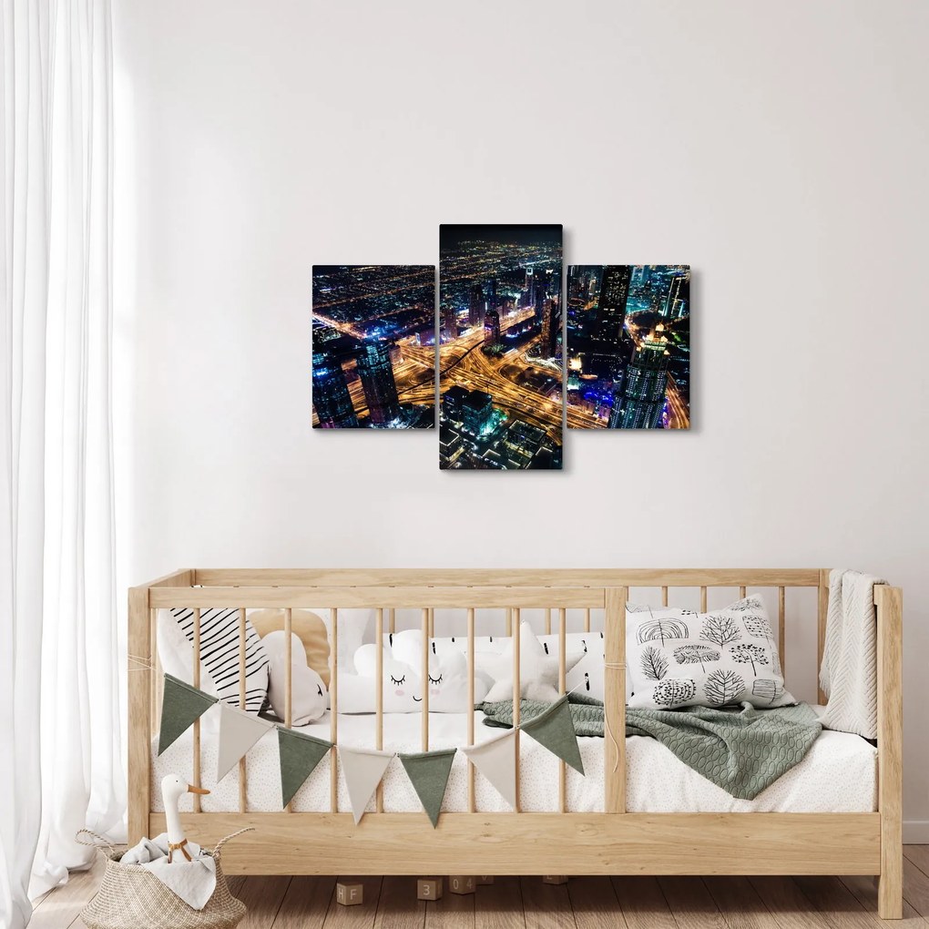 Tablou cu oraș nocturn (90x60 cm)