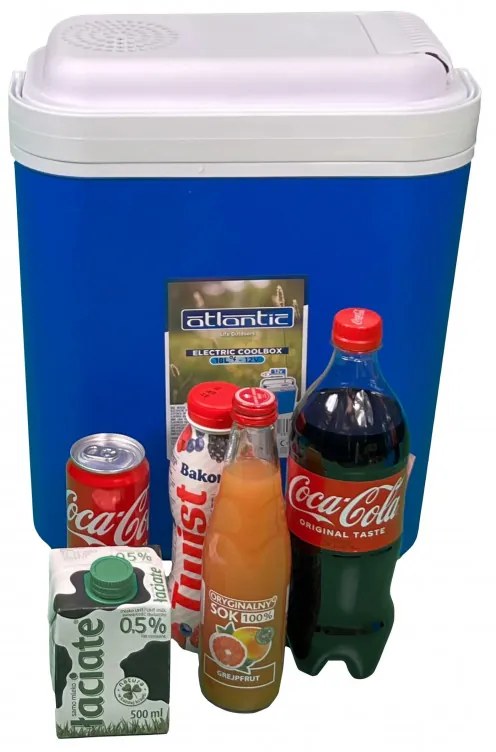 Lada frigorifica ATLANTIC, 18 litri, Activa, 12V, Racire, Fara BPA, Albastru