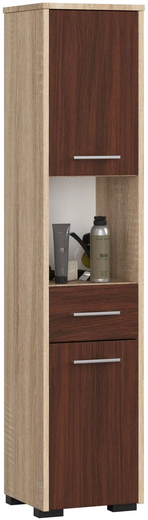 Dulap de baie Farid TYP3 (Stejar sonoma + wenge). 1069754