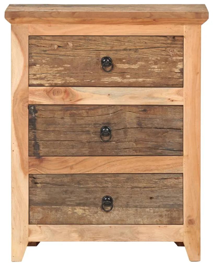 320382 vidaXL Dulap, 60 x 33 x 75 cm, lemn masiv de acacia/lemn reciclat