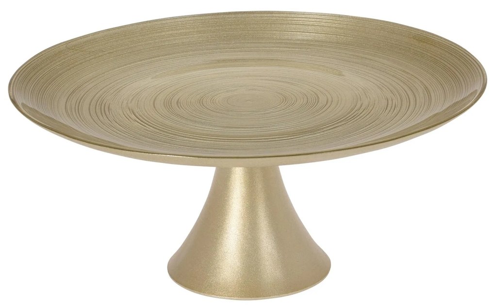 Suport tort Golden din sticla 28 cm