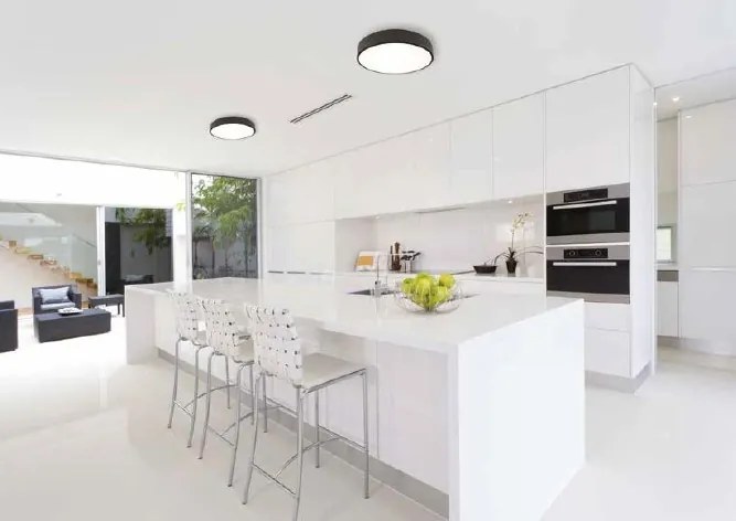 Plafoniera LED dimabil design modern IP54 ROUNDY negru C0214 MX