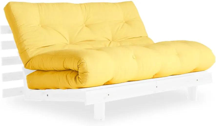 Canapea variabilă Karup Design Roots White/Yellow
