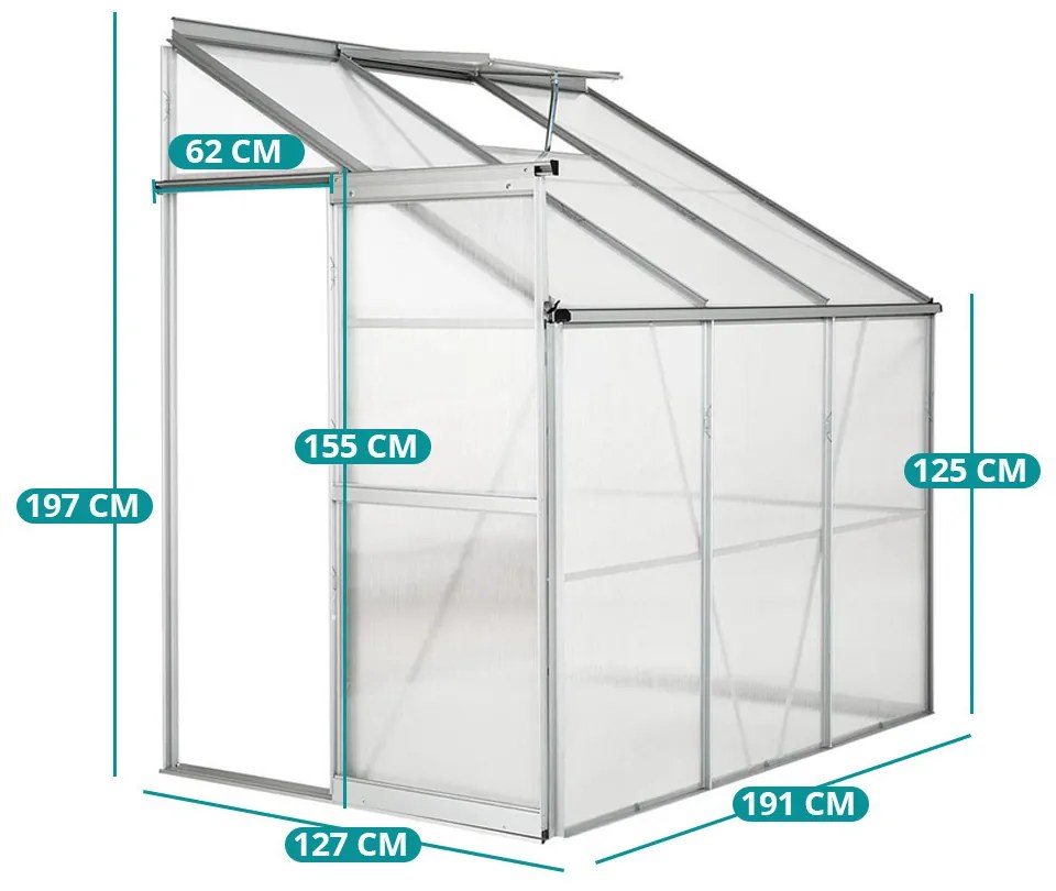 Seră de grădină din aluminiu