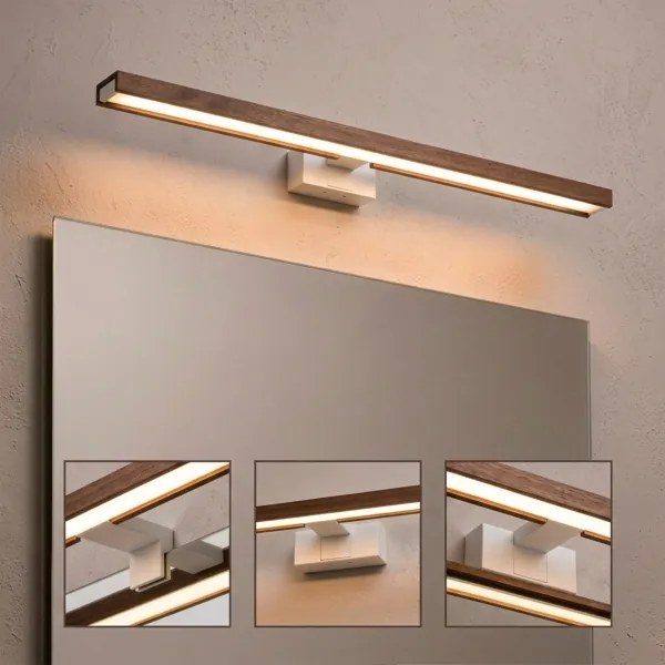 Brilagi -LED Iluminare LED pentru oglindă de baie 3 în 1 WOODY MIRROR LED/15W/230V IP44 alb/stejar/cireș