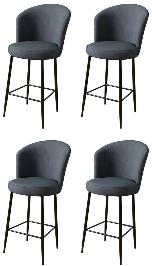 Set de scaune de bar Alte Anthracite, 4 bucăți, 4 buc
