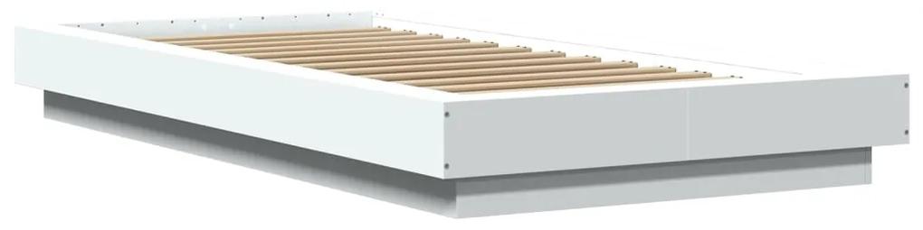 3281238 vidaXL Cadru de pat, alb, 90x190 cm, lemn prelucrat