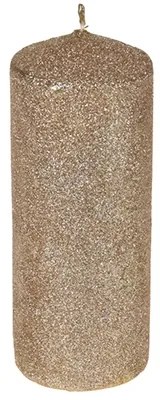 Lumanare Glitter Gold din parafina 18 cm