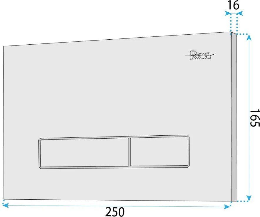Clapeta pentru rezervor incastrat Rea HD K011A-Q auriu
