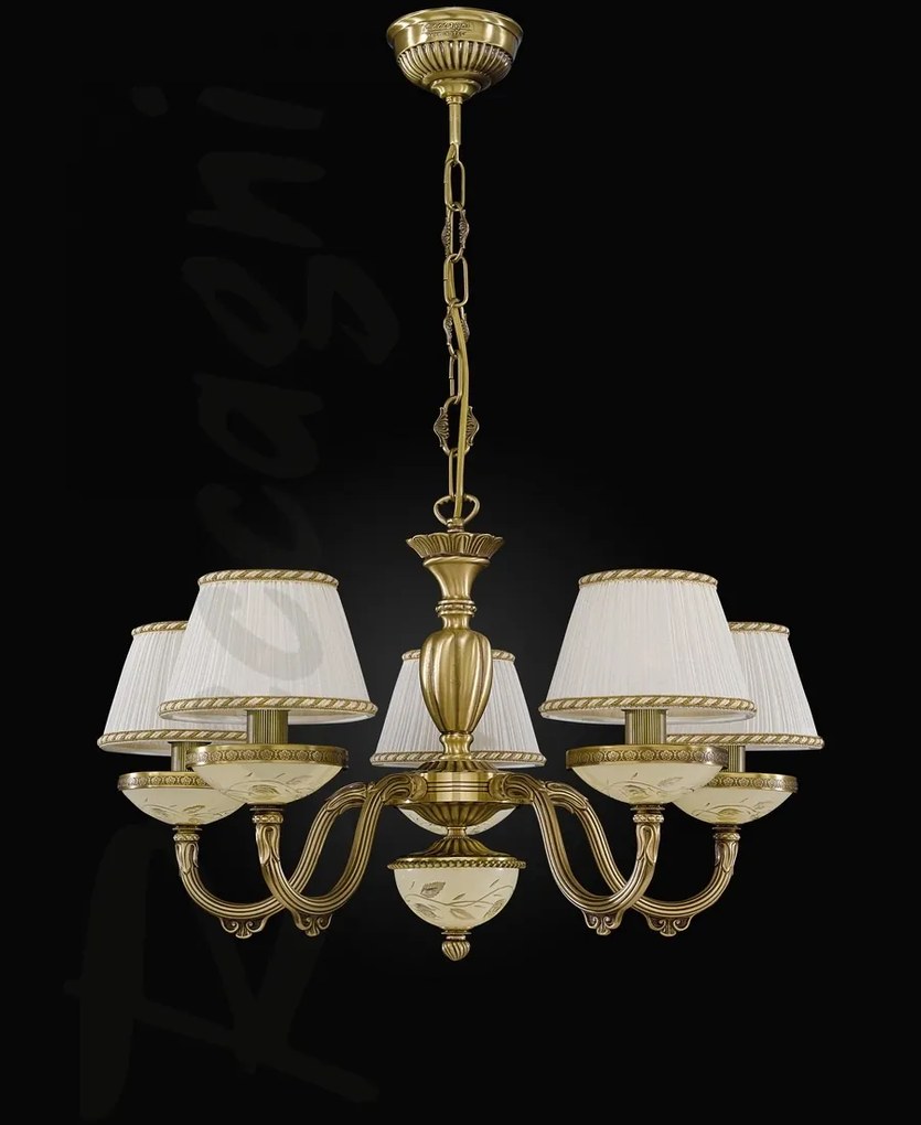 Candelabru din alama 5 brate design italian 6422