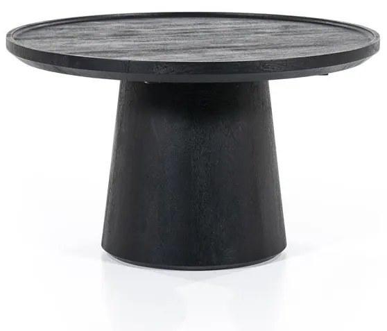 Masuta de cafea din lemn de mango Ron 66x39 cm neagra
