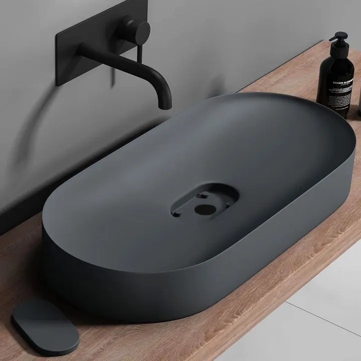 Lavoar pentru blat IRIS 71 cm gri mat