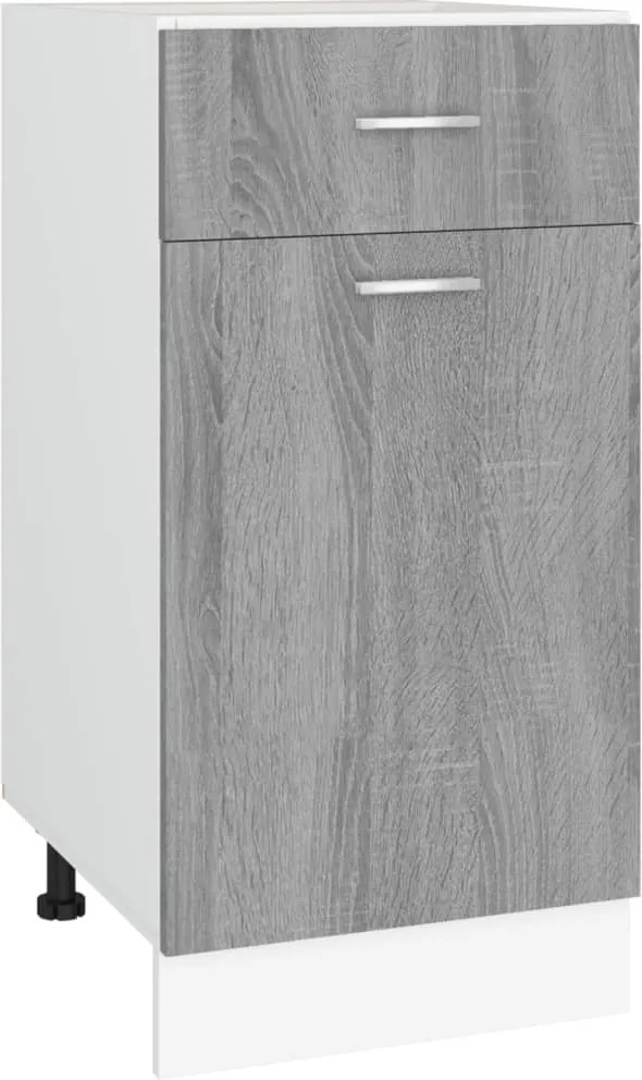 vidaXL Dulap inferior cu sertar “Lyon” gri sonoma 40x46x81,5cm