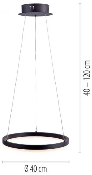 Lustră LED pe cablu dimabilă TITUS LED/28W/230V Paul Neuhaus 2381-13