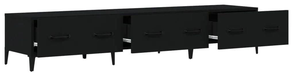 Comoda TV, negru, 150x34,5x30 cm, lemn prelucrat Negru, 1