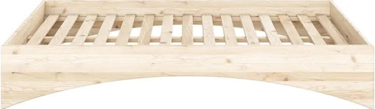 Pat matrimonial în culoare naturală din lemn de pin fără tăblie 160x200 cm Orbit – Karup Design