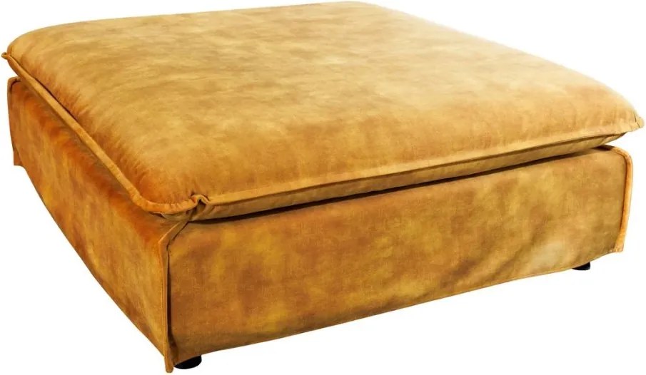 Taburete confortabil, suport pentru picioare Heaven 100cm, catifea galben mustar
