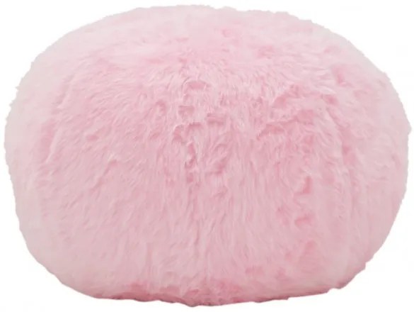Taburet tapitat cu stofa Plush Roz, Ø50xH30 cm