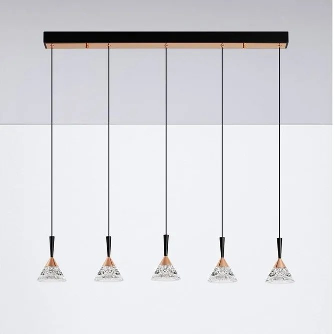 Lustra cu 5 pendule LED design modern PALUZ