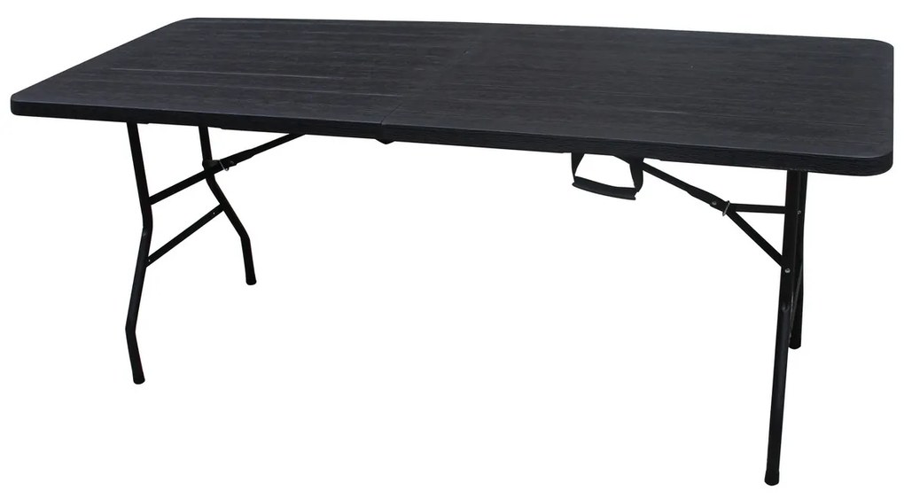 Autronic Masă de grădină, metal, plastic, negru,AZ-K100 3 BK