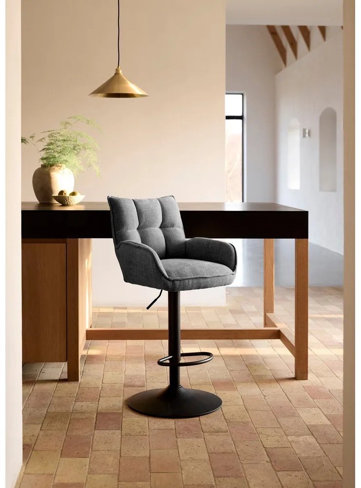 Scaune de bar gri cu înălțime ajustabilă 2 buc. Marilla – Unique Furniture