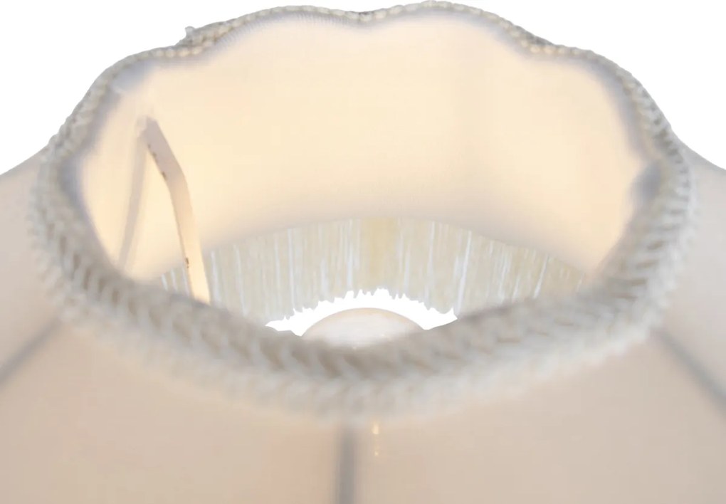 Lampă de podea gri cu abajur bej și interior alb 45cm - Classico