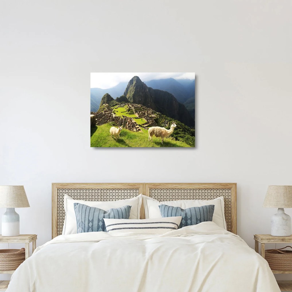 Tablou pe sticlă - Machu Picchu (70x50 cm)