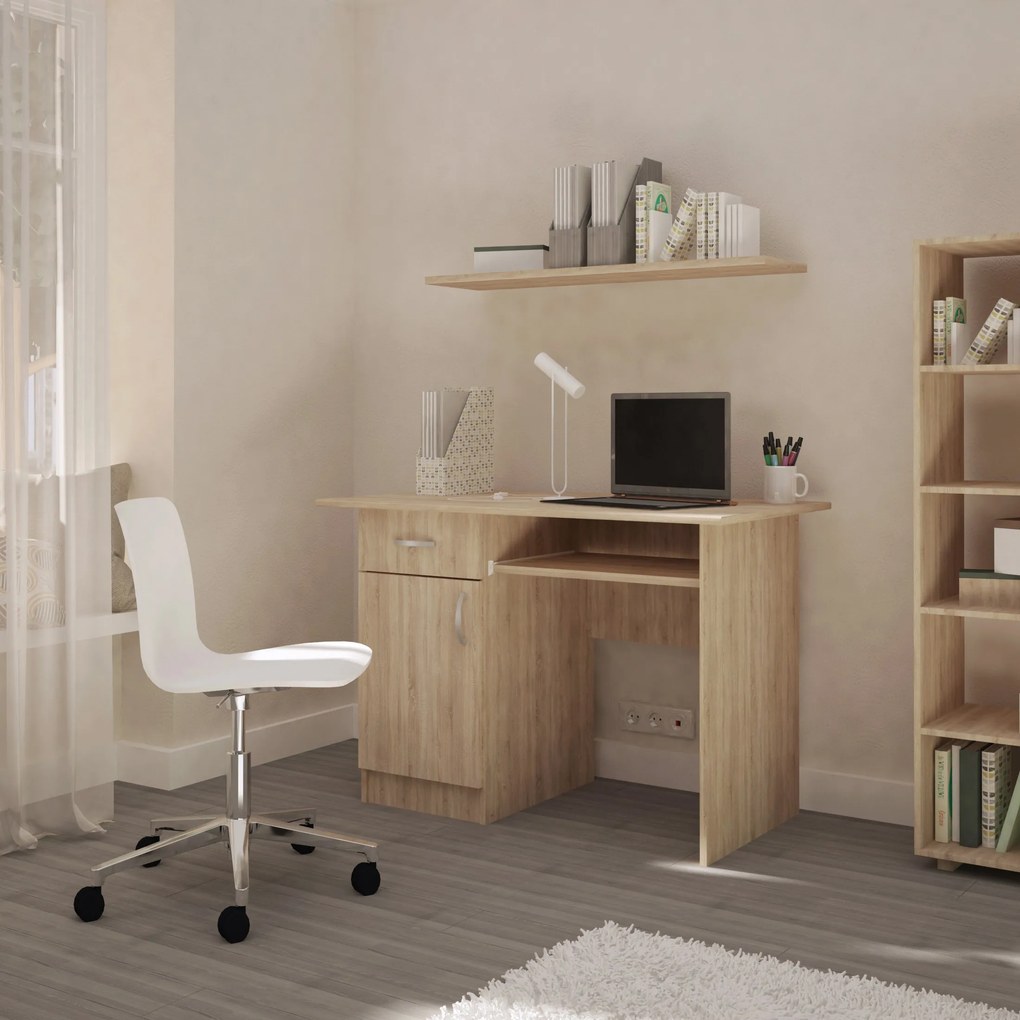 Birou Togo, 1 Sertar, O Usa, Stejar Sonoma, 110 x 60 x 75 cm