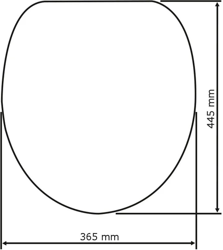 Capac WC cu închidere lentă Wenko Slate Rock, 44,5 x 36,5 cm