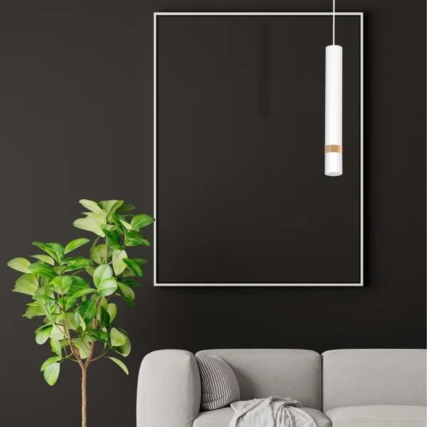 Lustră pe cablu JOKER WHITE WOOD 1xGU10/8W/230V