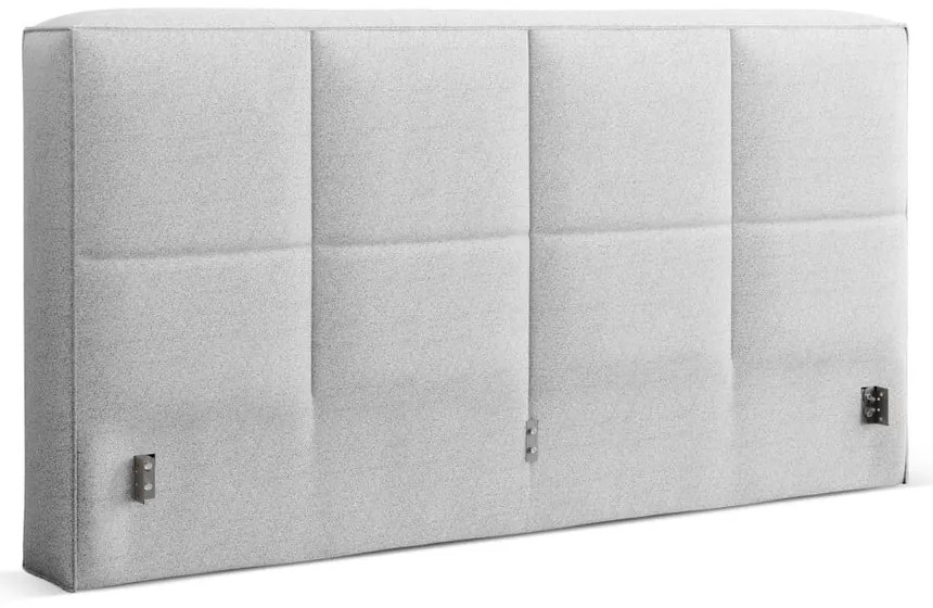 Tăblie de pat gri deschis tapițată 209x100 cm Darren – Micadoni