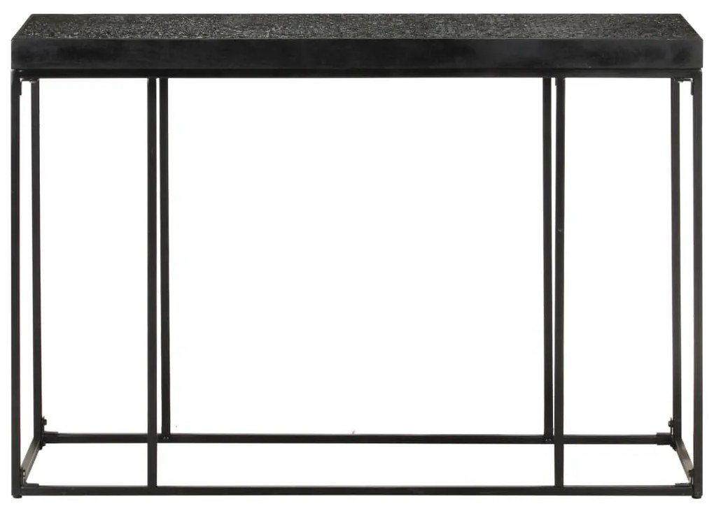 321612 vidaXL Masă consolă, negru, 110x35x76 cm, lemn masiv acacia și mango