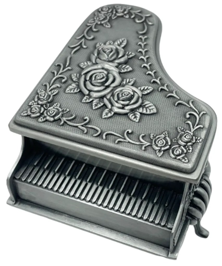 Cutie pentru bijuterii PIANO, Antimoniu, 9x6x5cm