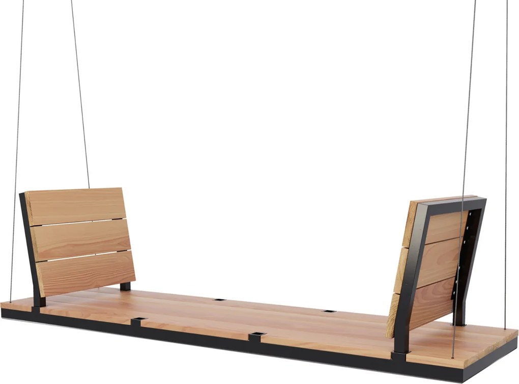 Leagan modern din lemn si fier Miami