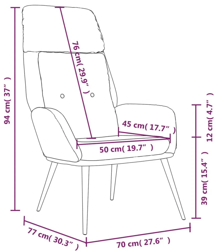 Scaun de relaxare, negru, piele intoarsa artificiala