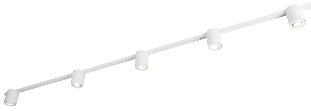 Sistem de șine modern alb cu 5 spoturi monofazate - Rondoo Up