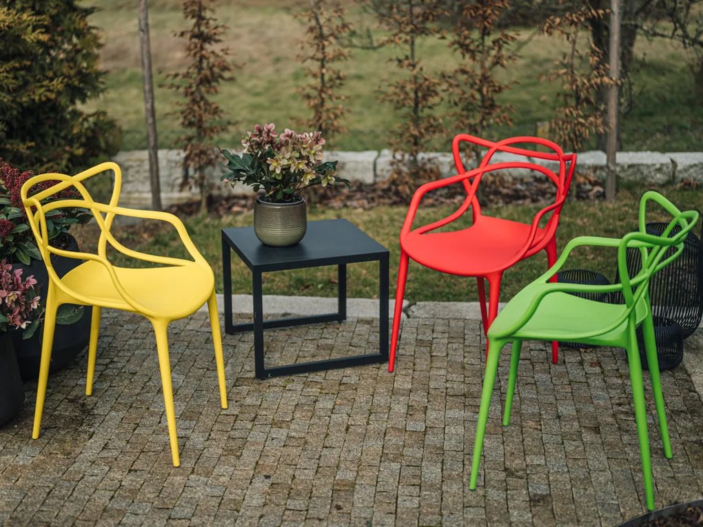 Set 4 bucati scaune din plastic KATO verzi