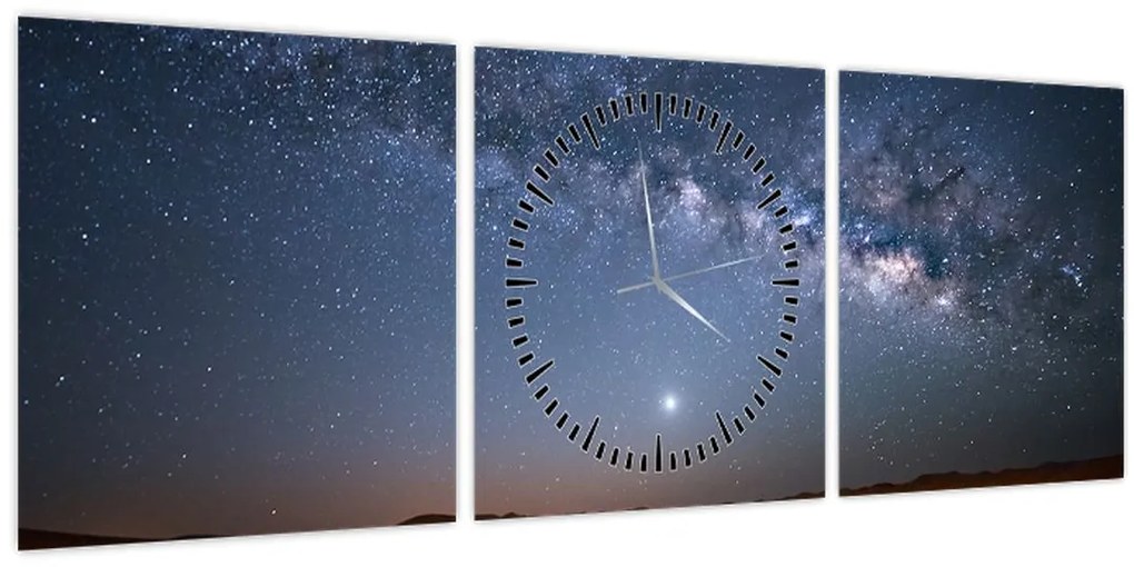 Tablou - Noapte in deșert (cu ceas) (90x30 cm)